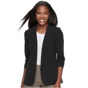 Apt. 9 Women's Open Front Long Boyfriend Blazer